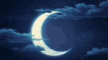 Moon Cloud GIF - Moon Cloud Night GIFs