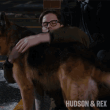 hugging the dog jesse mills rex diesel vom burgimwald hudson and rex