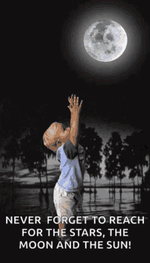 Full Moon Moonlight GIF - Full Moon Moonlight Never Forget To Reach For The Stars GIFs