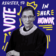 Register To Vote In Her Honor Election2020 GIF - Register To Vote In Her Honor Register To Vote Vote GIFs