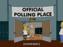 Primary Day Polling Place GIF - Primary Day Polling Place Homer Simpson GIFs