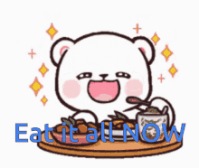Eat It All Now Bear GIF - Eat It All Now Bear Cute GIFs