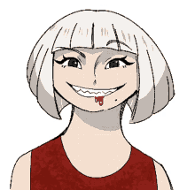 debelton art smile bleeding short hair debelton art smile bleeding short hair