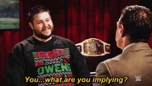 Wwe Kevin Owens GIF - Wwe Kevin Owens You What Are You Implying GIFs