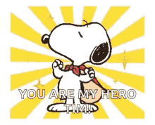 Snoopy Super Hero GIF - Snoopy Super Hero You Are My Hero Tim GIFs