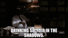 drinking seltzer in the shadows brooklyn99