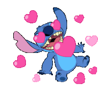 Lilo And Stitch Happy Sticker - Lilo And Stitch Happy In Love Stickers