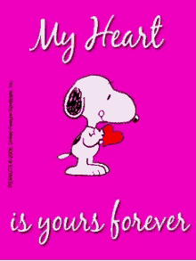 my heart is yours forever snoopy