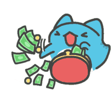 money throwing