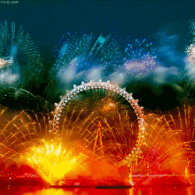 Fireworks Ferris Wheel GIF - Fireworks Ferris Wheel Celebration GIFs