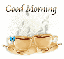 Good Morning Coffee For Two GIF - Good Morning Coffee For Two Hot Coffee GIFs