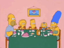 tracey ullman simpsons family meal family breakfast family lunch