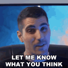 Let Me Know What You Think Rudy Ayoub GIF - Let Me Know What You Think Rudy Ayoub Tell Me Your Opinion GIFs