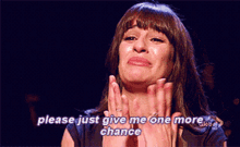 Glee Rachel Berry GIF - Glee Rachel Berry Please Just Give Me One More Chance GIFs