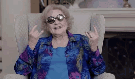 Betty White Rock On GIF - Betty White Rock On Happy Birthday Betty White -  Discover &amp; Share GIFs