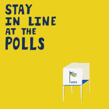 Stay In Line Stay In Line At The Polls GIF - Stay In Line Stay In Line At The Polls Polls GIFs