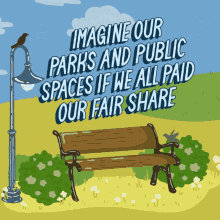 Imagine Our Parks And Public Spaces If We All Paid Our Fair Share Bench GIF - Imagine Our Parks And Public Spaces If We All Paid Our Fair Share Bench Parks GIFs