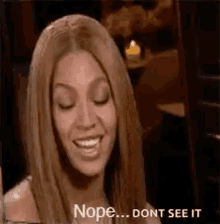 Beyonce Nope GIF - Beyonce Nope Dont See It GIFs