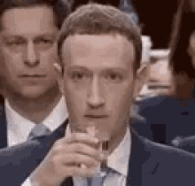Zuckerberg Drink GIF - Zuckerberg Drink Water GIFs