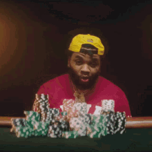 flexing kevin gates still hold up poker chips strong