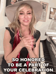 So Honored To Be A Part Of Your Celebration Debbie Gibson GIF - So Honored To Be A Part Of Your Celebration Debbie Gibson Cameo GIFs