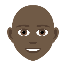 bald joypixels hairless shaved head bald headed