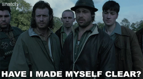 Have I Made Myself Clear Mickey Oniel GIF - Have I Made Myself Clear Mickey Oniel Brad Pitt GIFs