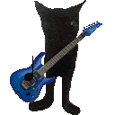Cat Guitar Sticker - Cat Guitar Awesome Stickers
