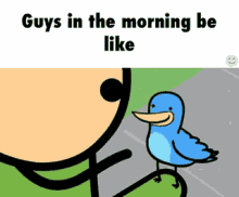 cyanide and happiness birdie morningwood guys in the morning be like