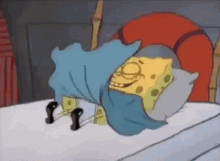 Sleeping Spongebob Squarepants GIF - Sleeping Spongebob Squarepants Good Morning GIFs