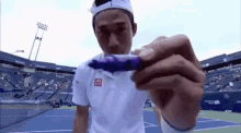 Kei Nishikori Autograph GIF - Kei Nishikori Autograph Tennis GIFs