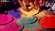 Grab Some Colored Powder Gifkaro GIF - Grab Some Colored Powder Gifkaro Playing With Colored Powder GIFs