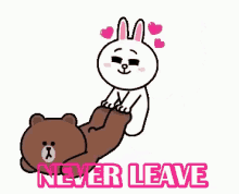 Never Leave Hearts GIF - Never Leave Hearts Bear GIFs