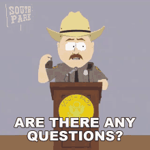 Are There Any Questions Officer Bright GIF - Are There Any Questions Officer Bright South Park GIFs