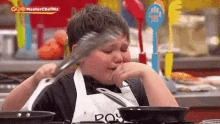 Crying Cooking GIF - Crying Cooking Kid GIFs