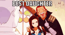 best daughter hug annoyed happy anime
