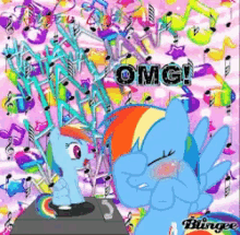 rainbow dash mlp my little pony blingee music