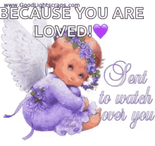 tia sent to watch over you angel sweet because you are loved