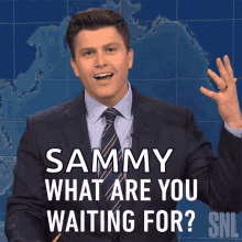 What Are You Waiting For Colin Jost GIF - What Are You Waiting For Colin Jost Saturday Night Live GIFs