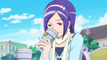 Aono Miki Drinking GIF - Aono Miki Drinking Fresh Precure GIFs
