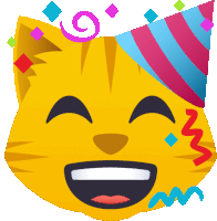 Party Hat Cat Sticker - Party Hat Cat Joypixels Stickers