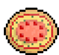 Pixel Art Pizza Sticker - Pixel Art Pizza Stickers