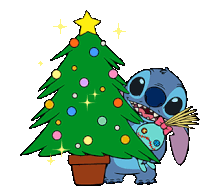 Stitch Christmas Tree Sticker - Stitch Christmas Tree Blink Stickers