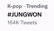 jungwon trending