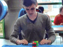 Mats Valk Solving A Rubik'S Cube In 5.55 Secs Breaking The World Record GIF - Mats Valk Rubiks Cube GIFs