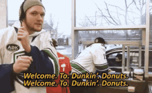 Thatcher Demko Welcome To Dunkin Donuts GIF - Thatcher Demko Welcome To Dunkin Donuts Dunkin GIFs