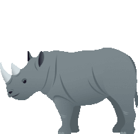 Rhinoceros Nature Sticker - Rhinoceros Nature Joypixels Stickers