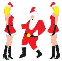 Santa Dancing Shaking Sticker - Santa Dancing Shaking Groovy Stickers