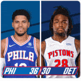 Philadelphia 76ers (36) Vs. Detroit Pistons (30) First-second Period Break GIF - Nba Basketball Nba 2021 GIFs