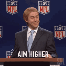 Aim Higher Roger Goodell GIF - Aim Higher Roger Goodell Saturday Night Live GIFs